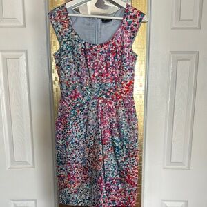 Max & Cleo Pink and Orange Sheath Midi Dress